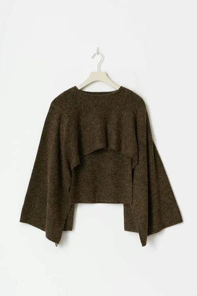 OLYVAA - Strick-Cape-Oberteil Lorah